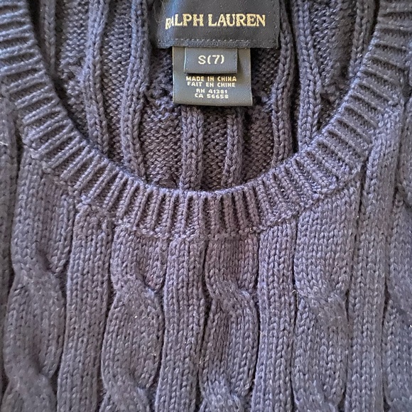 Ralph Lauren Cotton navy size 7 Cable knit dress - Picture 4 of 8